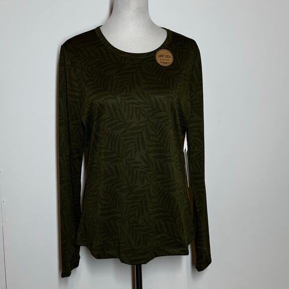 BEARPAW UPF 50 Long Sleeve Green Top Sz XL NWT - Picture 1 of 10